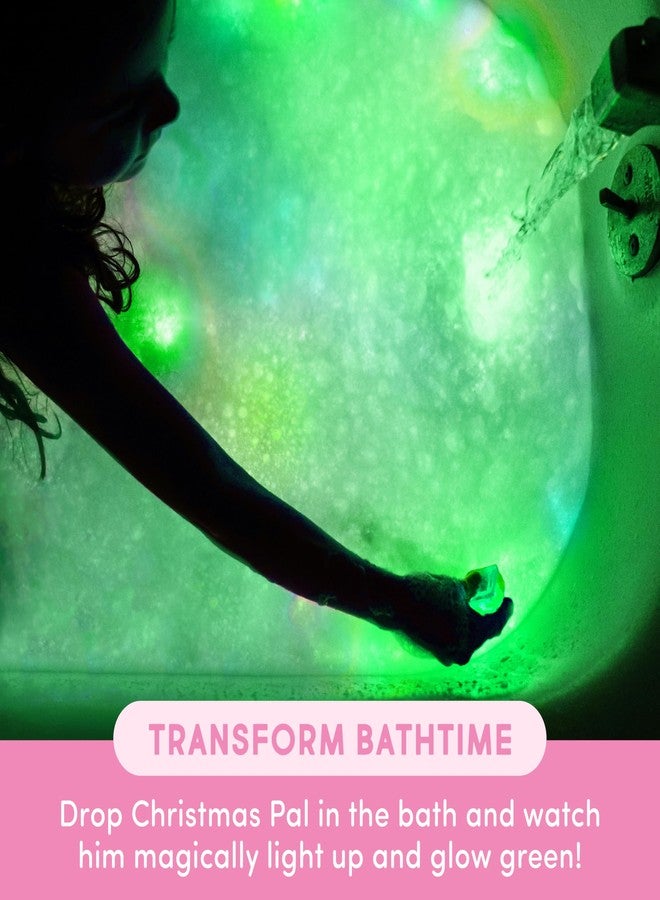 Glo Pals Christmas Pal Water-Activated Bath Toy with 2 Reusable Light-Up Cubes for Sensory Play - Image 4